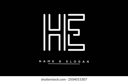 HE, EH Abstract Letters Logo Monogram