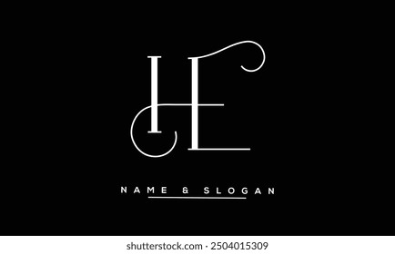 HE, EH Abstract Letters Logo Monogram