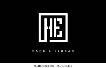 HE, EH Abstract Letters Logo Monogram