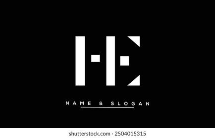 HE, EH Abstract Letters Logo Monogram