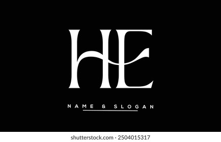 HE, EH Abstract Letters Logo Monogram