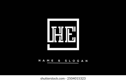 HE, EH Abstract Letters Logo Monogram