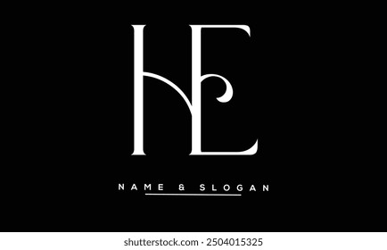 HE, EH Abstract Letters Logo Monogram