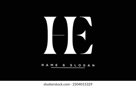 HE, EH Abstract Letters Logo Monogram