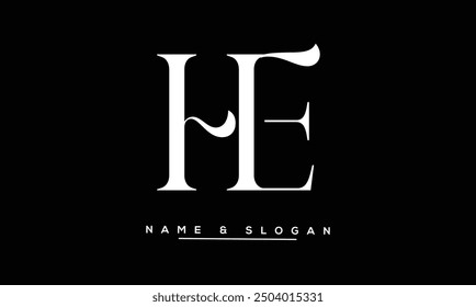 HE, EH Abstract Letters Logo Monogram