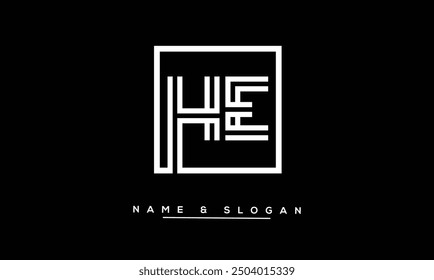 HE, EH Abstract Letters Logo Monogram