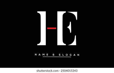 HE, EH Abstract Letters Logo Monogram