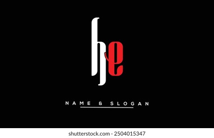 HE, EH Abstract Letters Logo Monogram