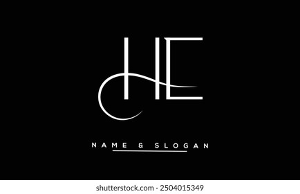 HE, EH Abstract Letters Logo Monogram