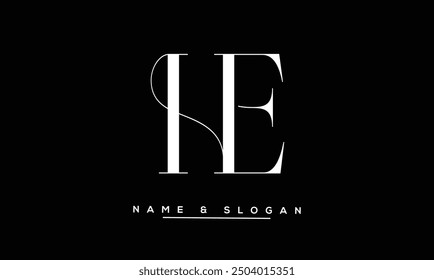 HE, EH Abstract Letters Logo Monogram