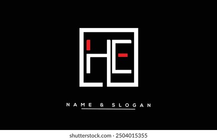 HE, EH Abstract Letters Logo Monogram