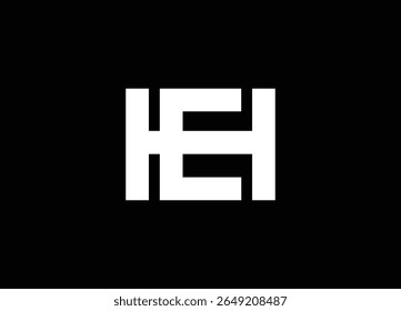 HE EH Abstract Letters Logo Monogram
