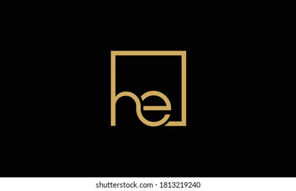 HE ,EH ,H ,E  Abstract Letters Logo Monogram