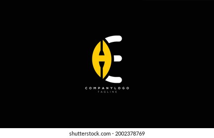 HE EH H Y E Resumen diseño del logotipo del logotipo de la letra inicial del monograma