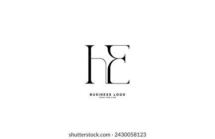 HE, EH, H, E, Abstract Letters Logo Monogram