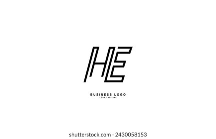 HE, EH, H, E, Abstract Letters Logo Monogram