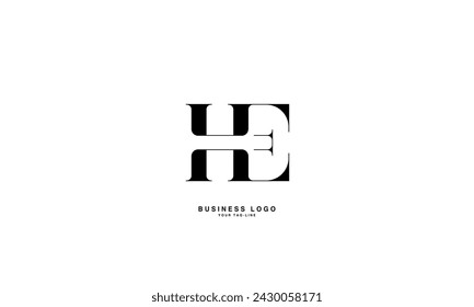 HE, EH, H, E, Abstract Letters Logo Monogram