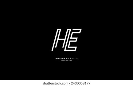 HE, EH, H, E, Abstract Letters Logo Monogram