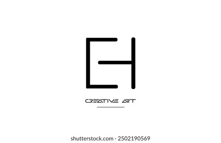 HE, EH, H, E abstract letters logo monogram