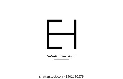 HE, EH, H, E abstract letters logo monogram