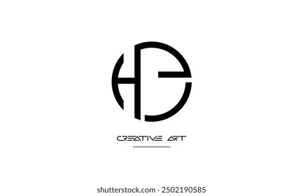 HE, EH, H, E abstract letters logo monogram