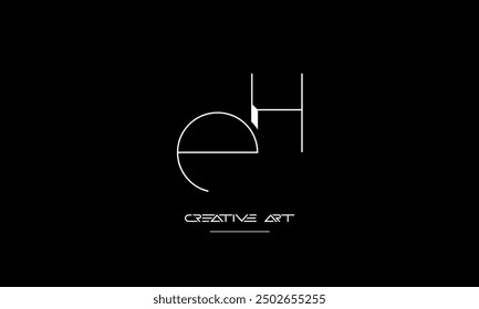 HE, EH, H, E abstract letters logo monogram