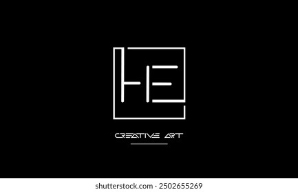 HE, EH, H, E abstract letters logo monogram