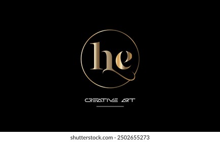 HE, EH, H, E abstract letters logo monogram