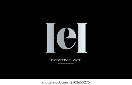 HE, EH, H, E abstract letters logo monogram