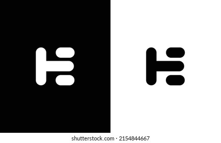 HE EH Initial logo template vector