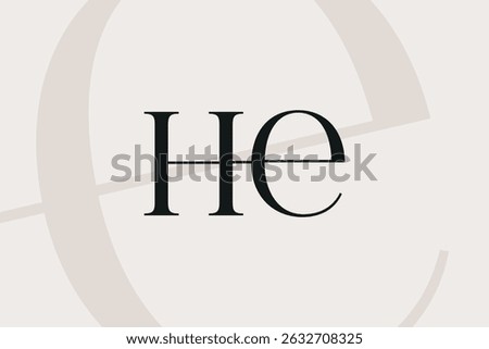 HE or EH letter logo icon design. Classic style luxury initials monogram.