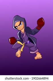 He is fighter and he can box and he know kungfu