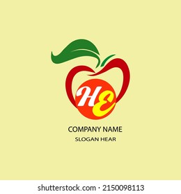HE Fresh Fruit Logo Royalty Free Vectors, And Stock Illustration for company.