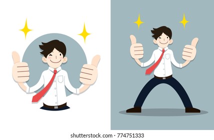 He give thumb up for team