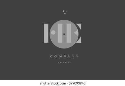 he h e  grey modern stylish alphabet dot dots eps company letter logo design vector icon template 