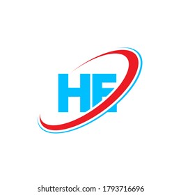 He H E Letter Logo Design Stock Vector (Royalty Free) 1793716696 ...