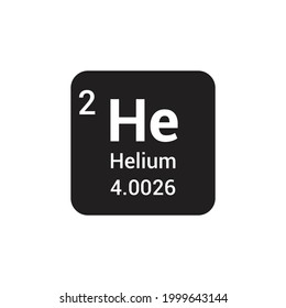 He Helium Chemical Element Periodic Table