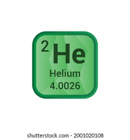 He Helium Chemical Element Periodic Table