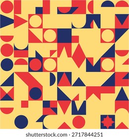 A imagem é uma peça de arte abstrata geométrica ou um padrão