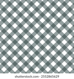 A imagem mostra um padrão clássico de gingham xadrez em azul-petróleo suave e branco. O design consiste em linhas diagonais que formam quadrados espaçados uniformemente, criando uma grade simétrica. Este pa