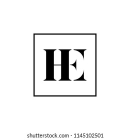 HE initial EH letter logo type mark icon vector