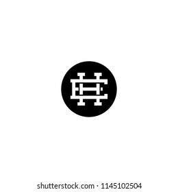HE initial EH letter logo type mark icon vector
