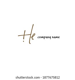 HE initial Isolated logo for identity