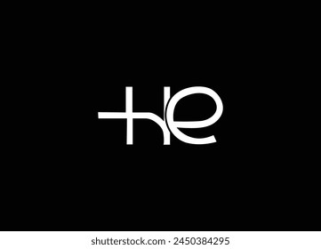 HE  initial letter logo design and modern logo