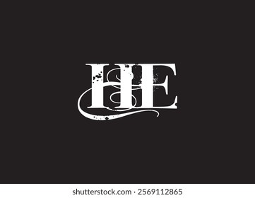 HE initial letter logo design and minimalist logo
