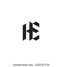 HE initial logo letters in high quality professional design that will print well across any print media