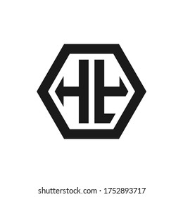 Vejor inicial del logotipo, vektor de la letra HE