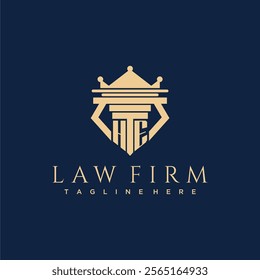 HE initial monogram logo for lawfirm vector design