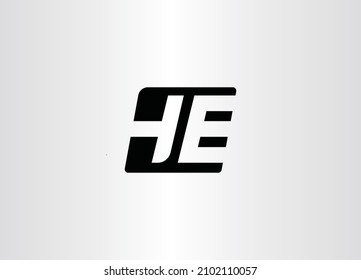 HE initial square shape Logo designs template