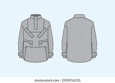 he jacket usually has a hood, often with an adjustable drawstring, to provide extra protection from the elements.